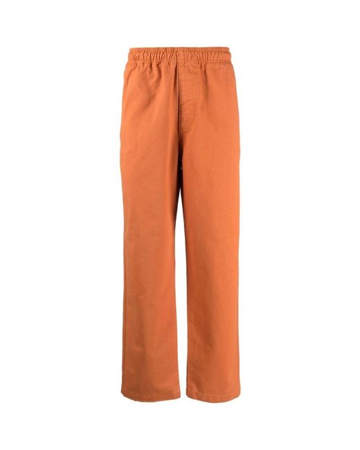 Stussy Orange Straight Trousers for men