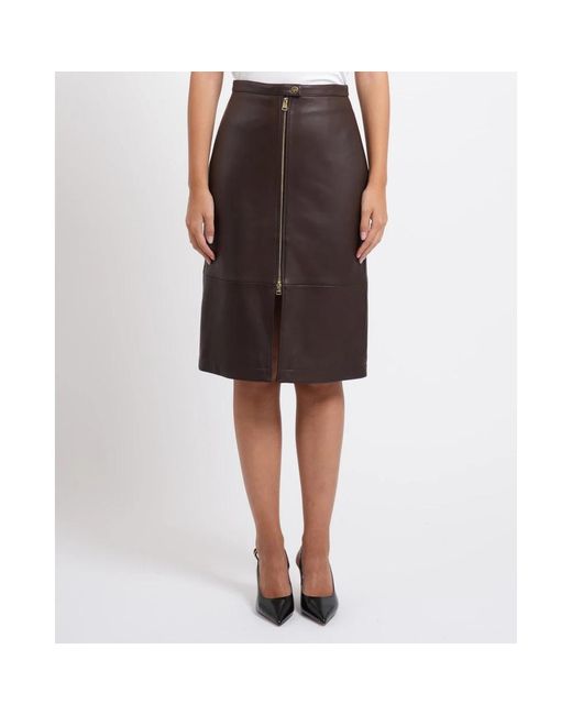 HUGO Black Leather Skirts