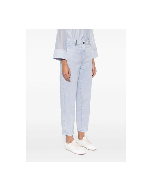 Peserico Blue Hellblaue hose bekleidung