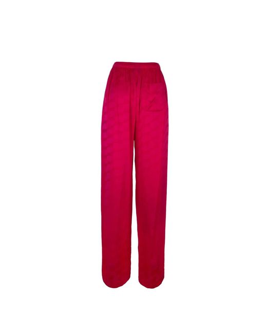 Balenciaga Red Wide Trousers