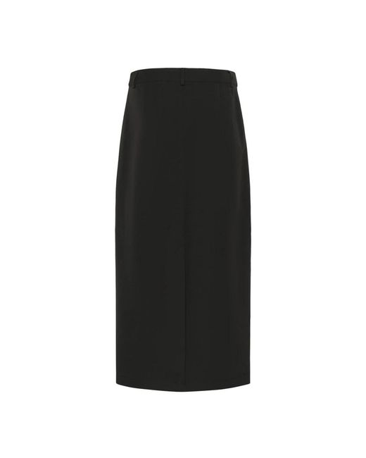 Kaffe Rokken ,Zwart ,Midi Rokken in het Black