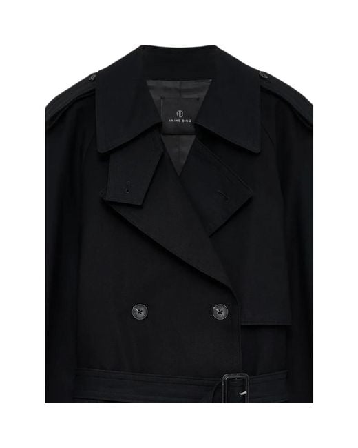 Anine Bing Black Trench Coats
