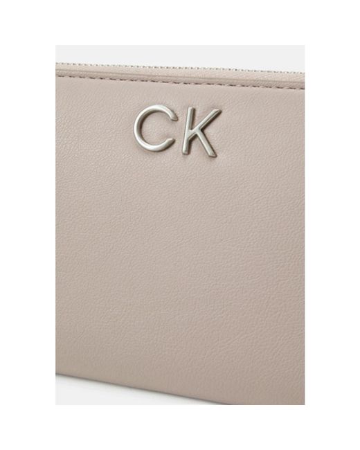 Calvin Klein Accessoires ,Lock Wallet in het Natural