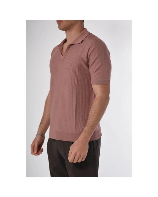 Roberto Collina Brown Polo Shirts for men
