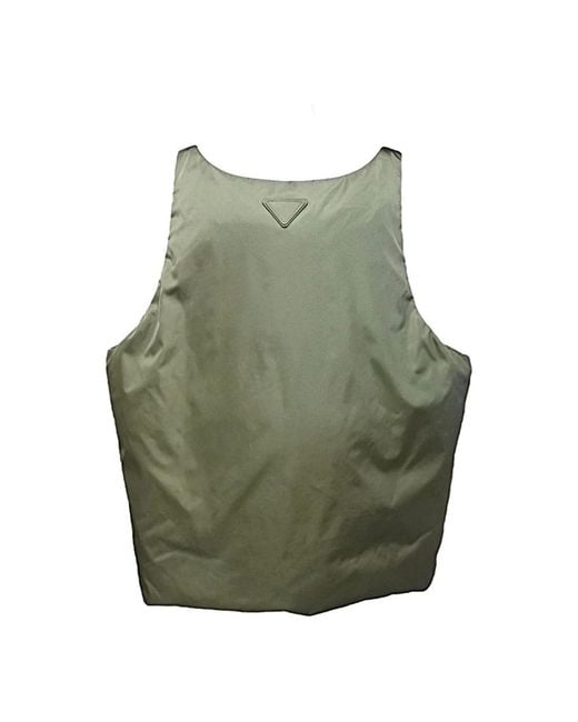 Prada Green Sleeveless Tops