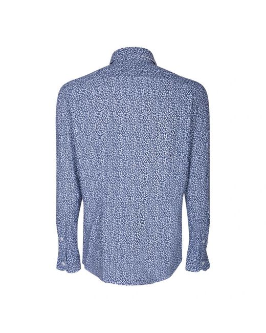 Dell'Oglio Blue Casual Shirts for men