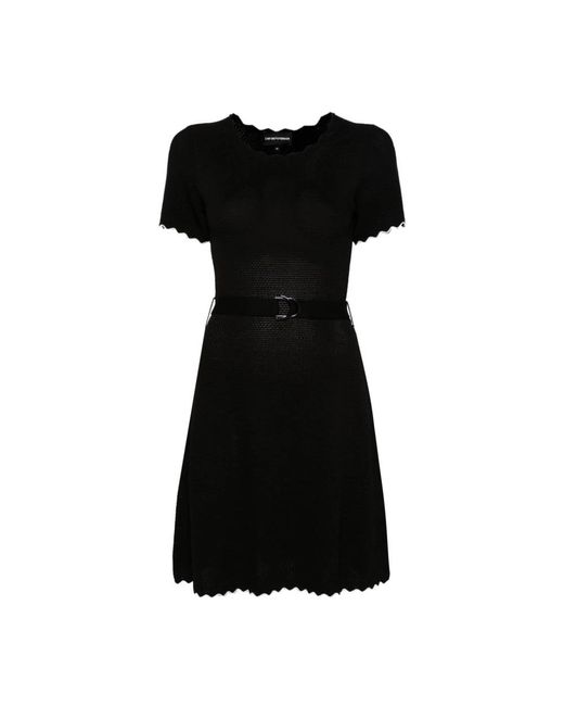 Emporio Armani Black Knitted Dresses