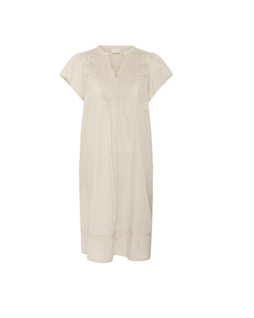 Midi Dresses Kaffe de color Natural