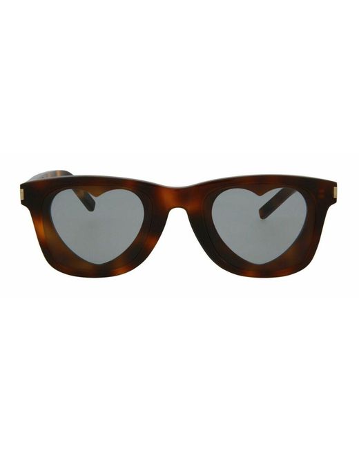 Saint Laurent Brown Heart Sunglasses