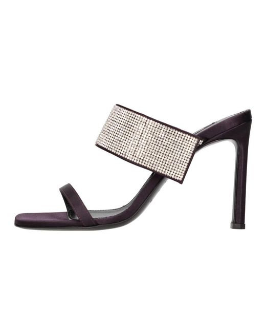 Sergio Rossi Gray Heeled Mules
