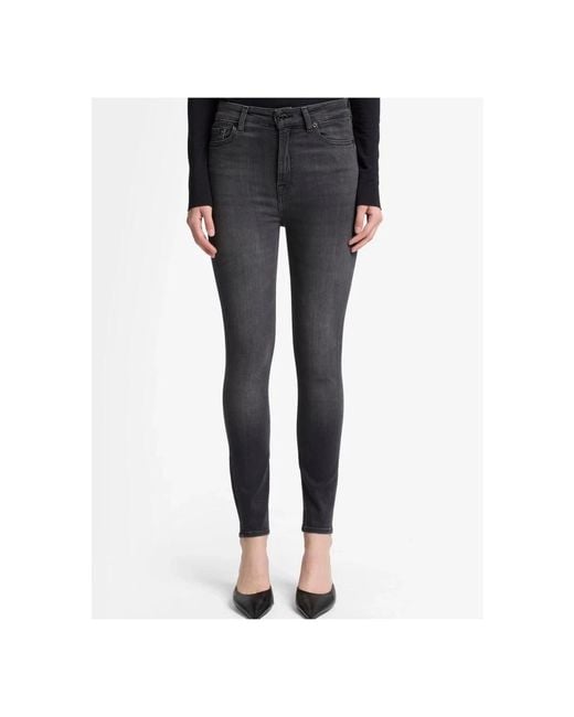 Skinny Jeans 7 For All Mankind de color Gray