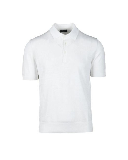 Maglia in lino e cotone di Drumohr in White da Uomo