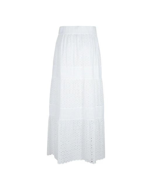 Maxi Skirts Patrizia Pepe de color White