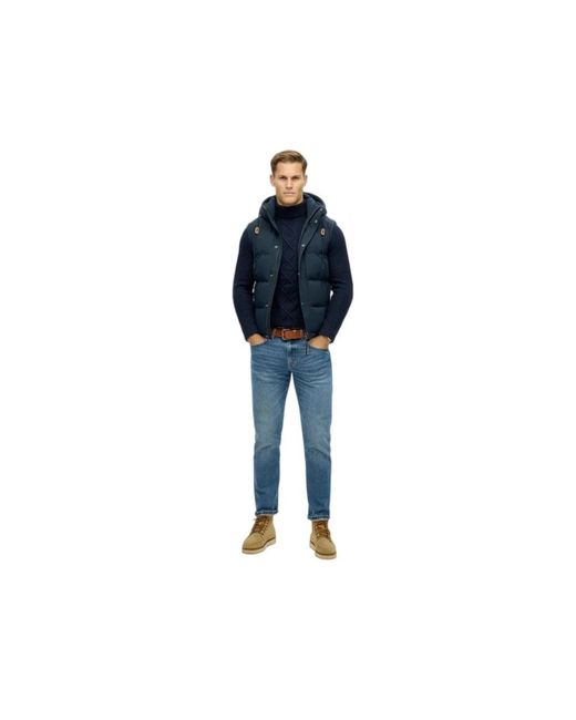 Superdry Jassen ,Blauw ,Everest Puffer Vest in het Blue voor heren