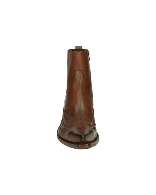 Sendra Braune Leder-Herrenstiefel in Brown für Herren