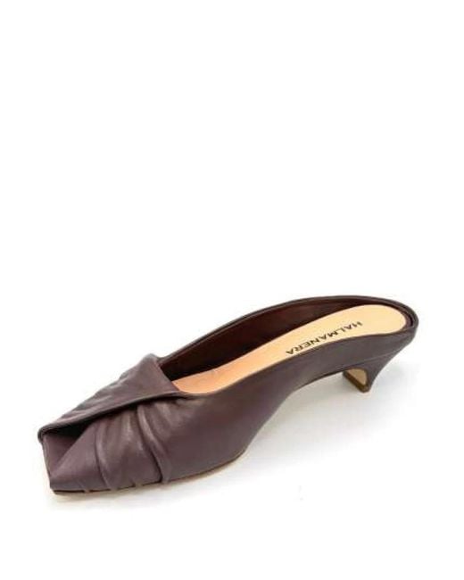 Halmanera Brown Heeled Mules