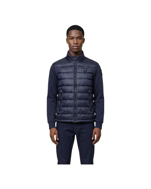 Blauer Jassen ,Blauw ,Leer Hebron Down Jacket in het Blue voor heren