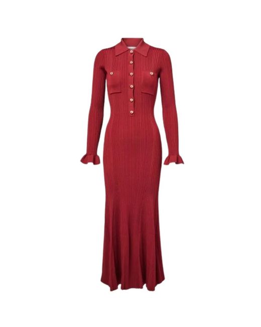 Maxi Dresses Self-Portrait de color Red