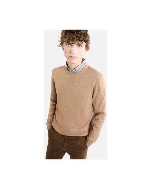 Fay Natural Round-Neck Knitwear for men
