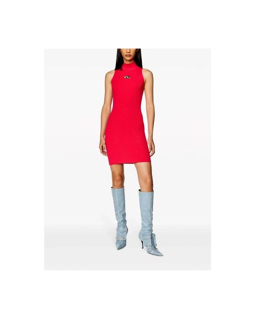 DIESEL Red Knitted Dresses