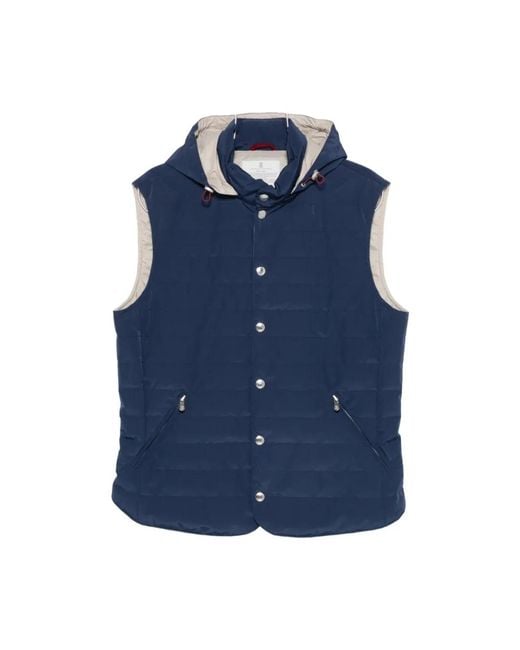 Brunello Cucinelli Blue Waistcoats for men