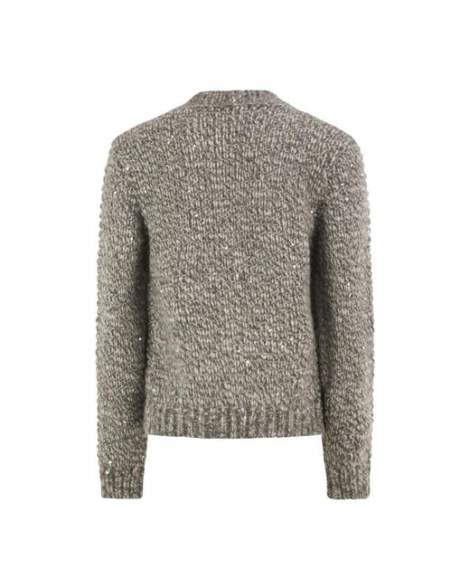 Round-Neck Knitwear Herno de color Gray