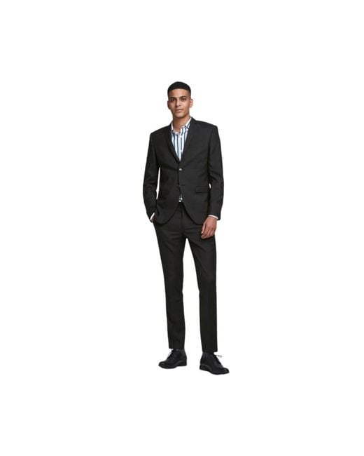 Jack & Jones Black Single Breasted Suits for men