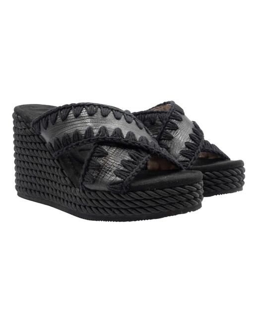 Wedges Mou en coloris Black