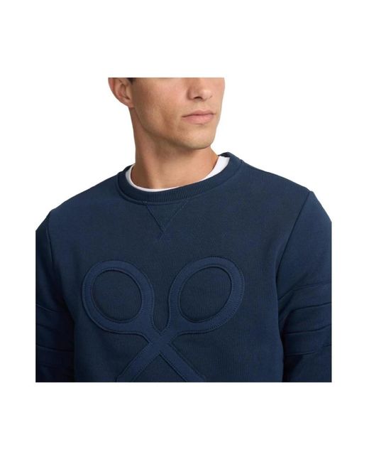 Silbon Hoodies & Sweatvesten ,Blauw ,Katoen Raqueta Relive Sweatshirt in het Blue voor heren