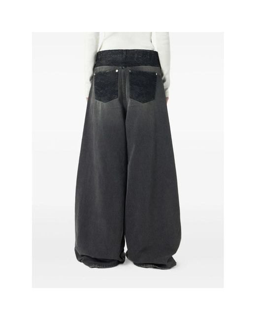 Blumarine Gray Wide Jeans