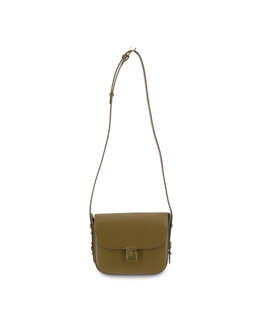 Soeur Natural Braune Schultertasche Mit 'S' Verschluss
