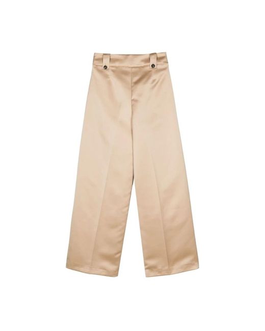 Trousers > wide trousers Erika Cavallini Semi Couture en coloris Natural