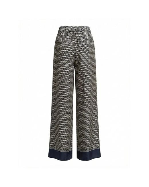 Peserico Gray Wide Trousers