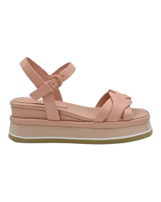 Jeannot Pink Flat Sandals