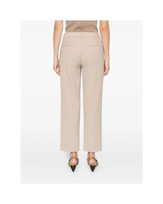Via Masini 80 Straight Trousers in het Natural