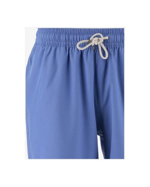 Polo Ralph Lauren Blauer stretch-nylon-badeanzug mit logo in Blue für Herren