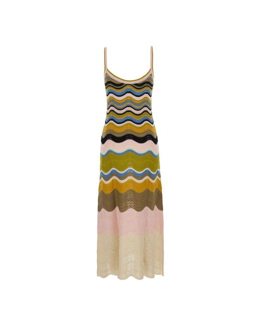 LaDoubleJ Chevron Sundress in het Metallic