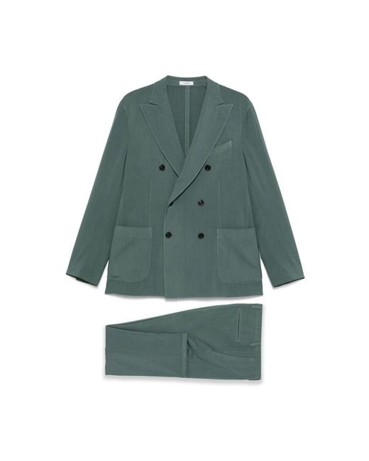 Double Breasted Suits Boglioli de hombre de color Green