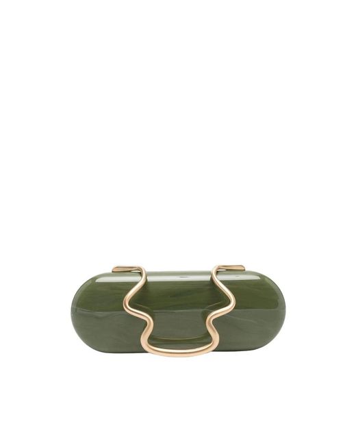 Cult Gaia Green Clutch Bags