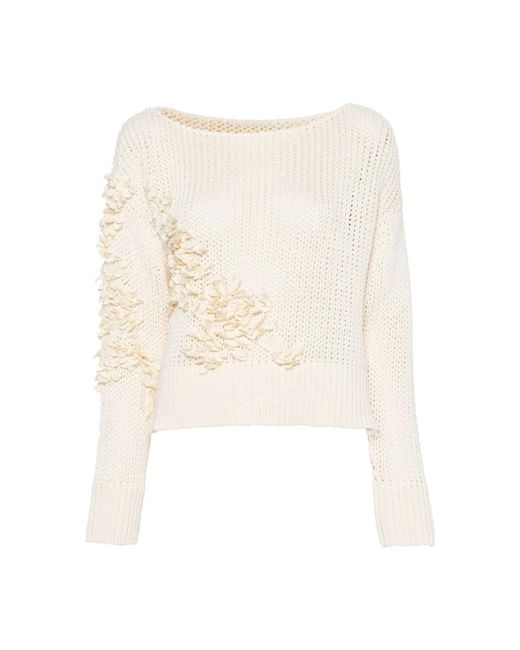 Knitwear > round-neck knitwear Ermanno Scervino en coloris White