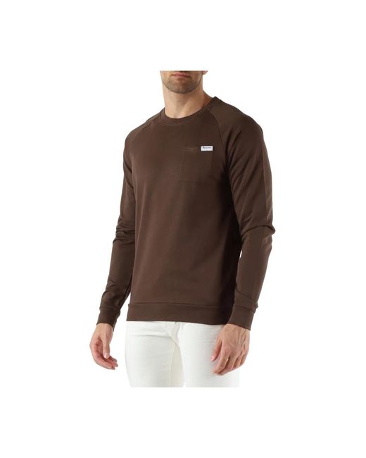 Aquascutum Baumwoll active pocket crewneck sweatshirt in Brown für Herren