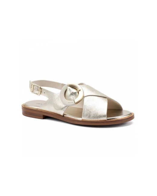 Frau White Flat Sandals