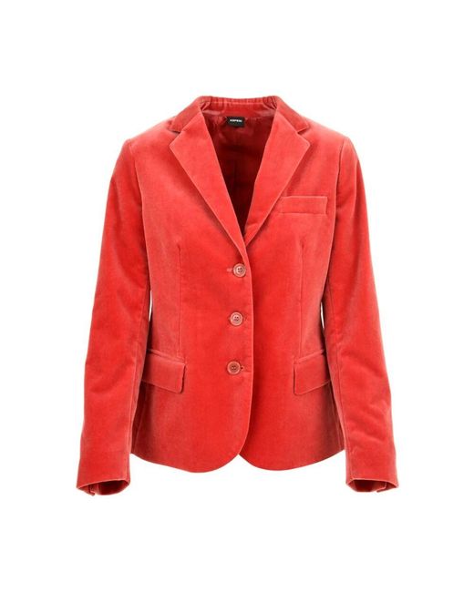Aspesi Red Blazer mit knopfleiste vorne und schlitz hinten