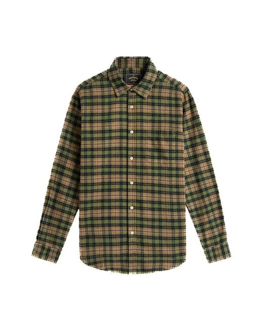 Portuguese Flannel Green Casual Shirts for men