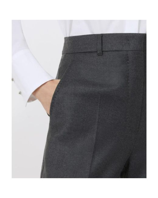 Max Mara Gray Straight Trousers