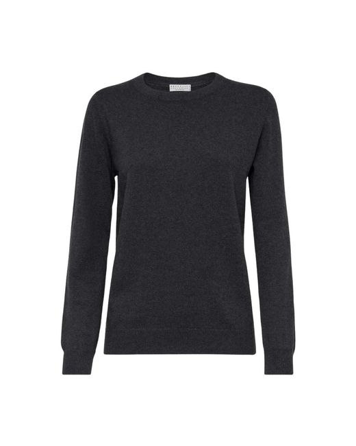 Brunello Cucinelli Black Cashmere Knitwear