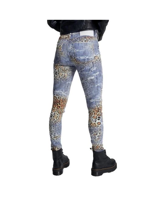 One Teaspoon Blue Leopardenmuster skinny jeans kollektion
