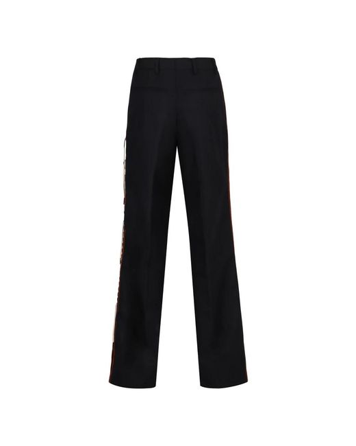 Dries Van Noten Black Straight Trousers