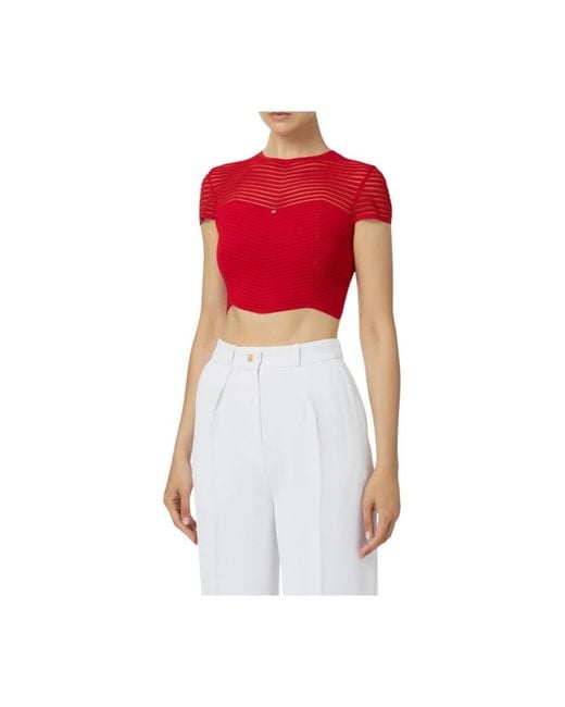Elisabetta Franchi Red T-Shirts