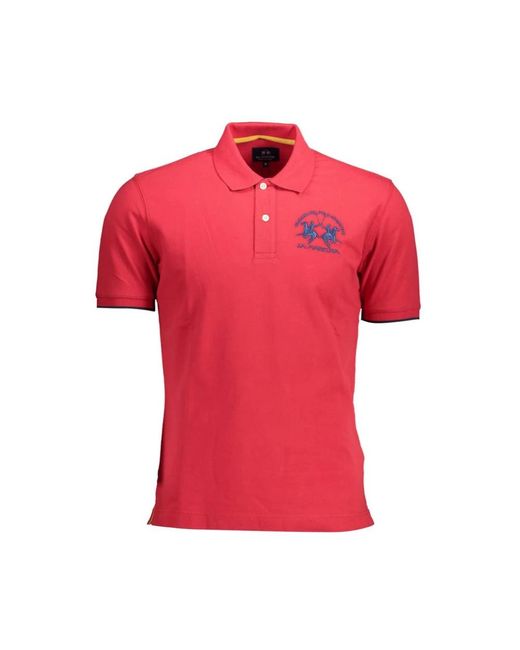 La Martina Red Polo Shirts for men